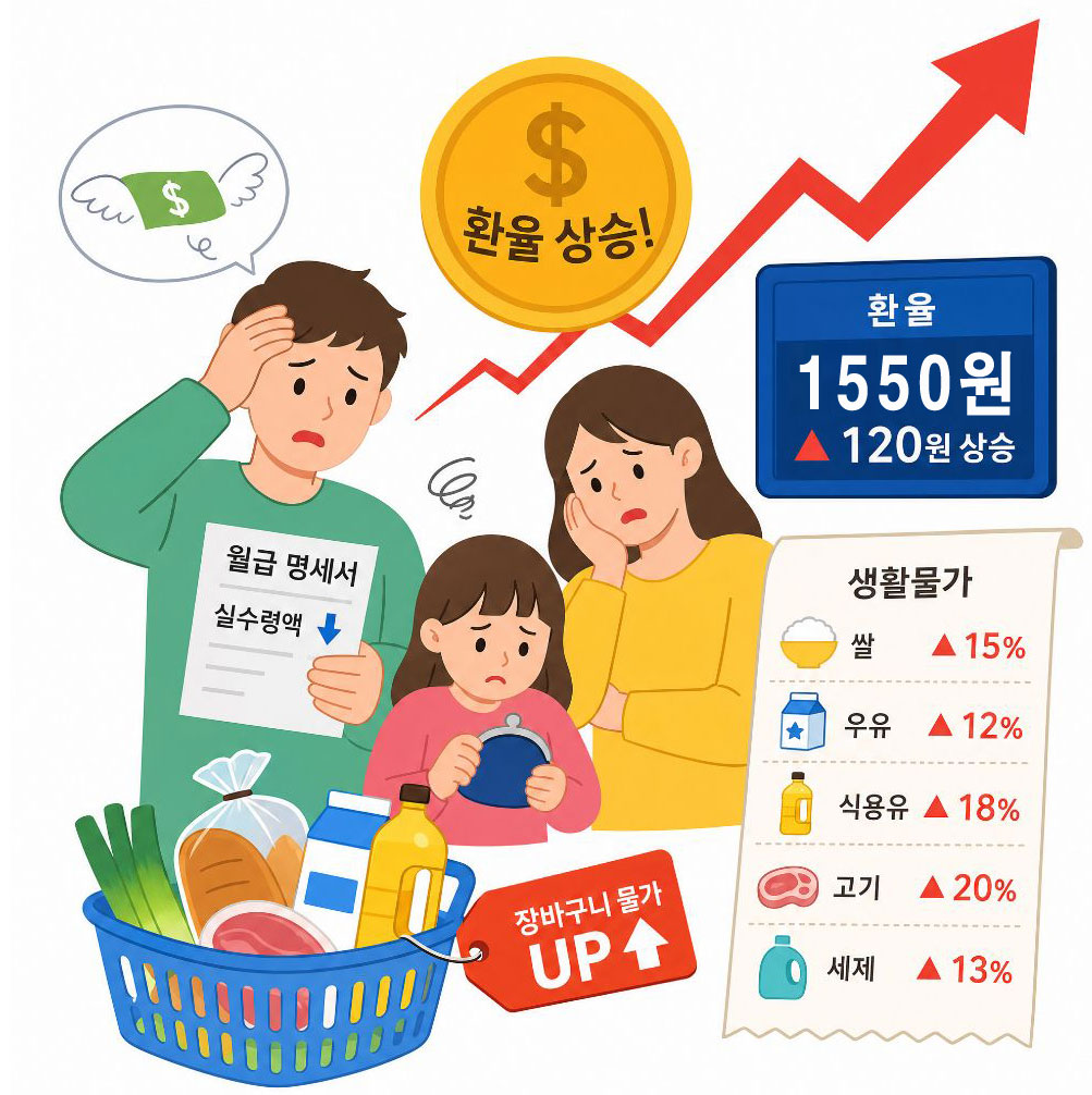 1,550원 넘은 원·달러 환율, 한국경제 비상등, 서민경제까지 덮치는 ‘강달러 쇼크’