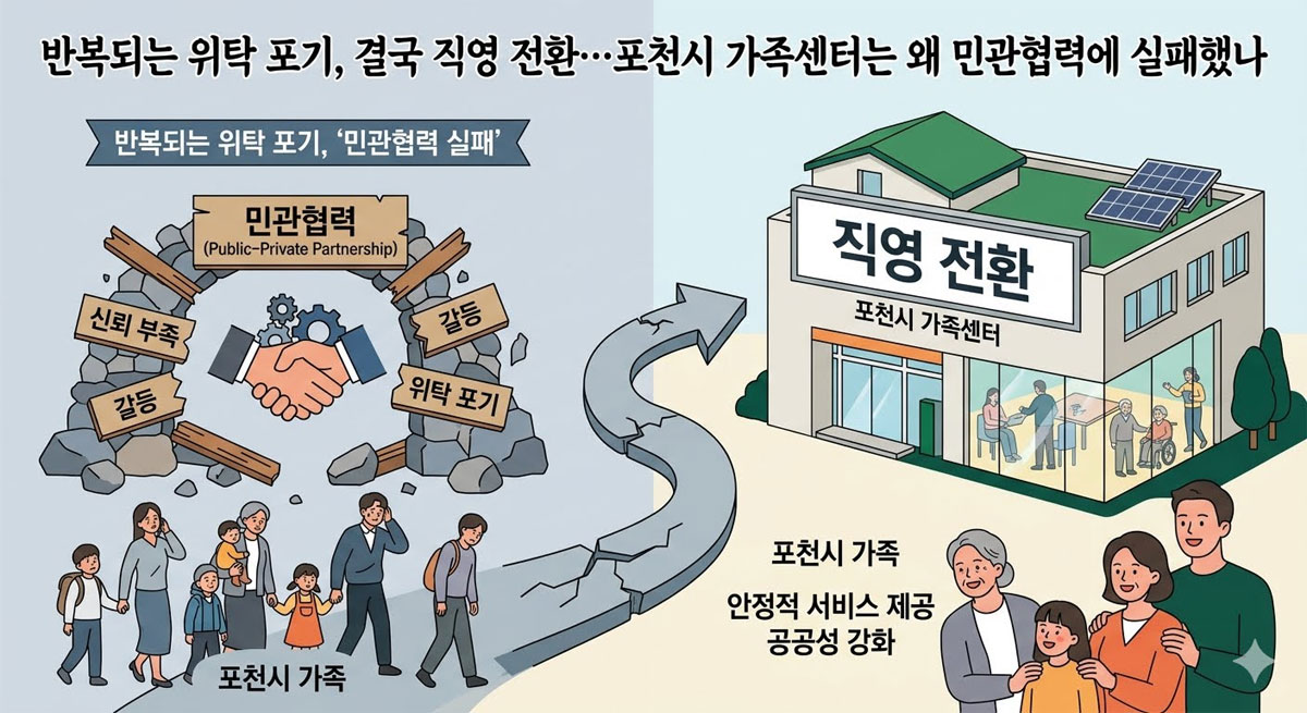 반복되는 위탁 포기, 결국 직영 전환…포천시 가족센터는 왜 민관협력에 실패했나